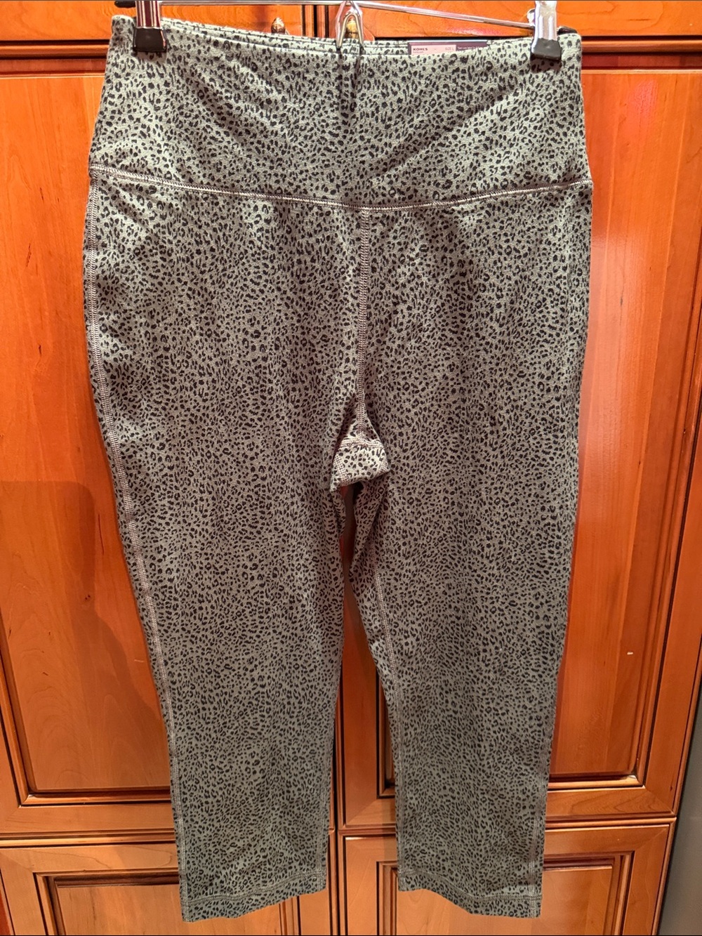 tek gear Olive Green Animal Print Capri Leggings